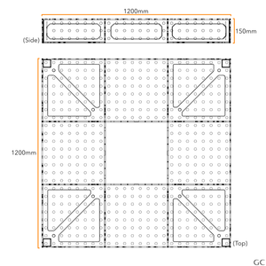 1200 x 1200mm DIY Welding Table (Legs Included 900mm)