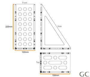 225 x 150 x 100mm 90 Deg. Welding Square