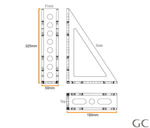 225 x 150 x 50mm 90 Deg. Welding Square